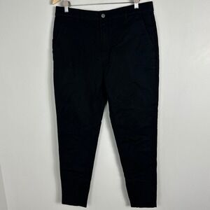 Zanerobe Sharpshot Chino Black Mens Trouser Pants Size 34 Tapered Trousers